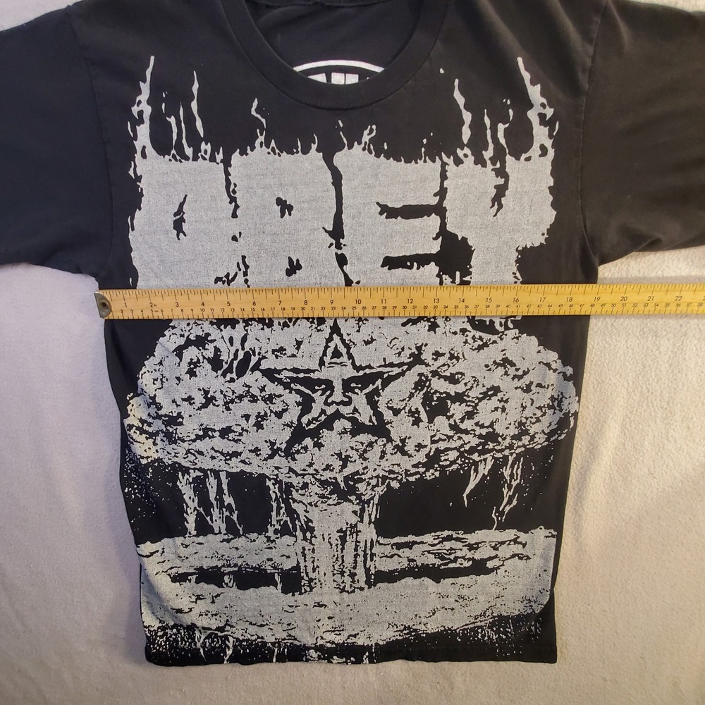 Obey Mens Black Ghoulies Ritual Services Mushroom Cloud Graphic T-Shirt Medium - Picture 3 of 6